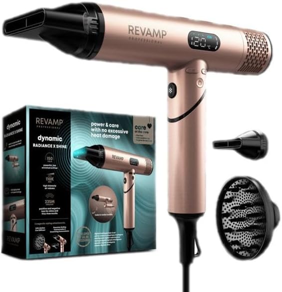 Revamp - Dynamic Radiance X - léger, moteur digital, séchage rapide, 3 embouts