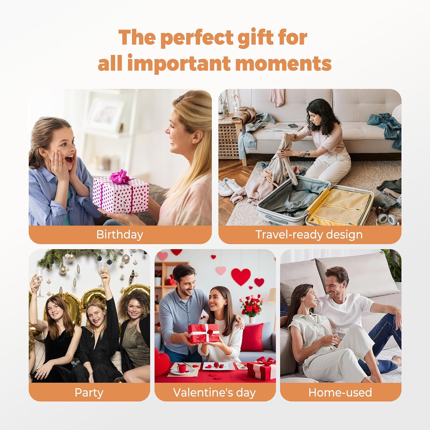 OKWRAP - Air Brush 6 en 1 - Styler multifonction, 110000 TR/MIN, accessoires voyage