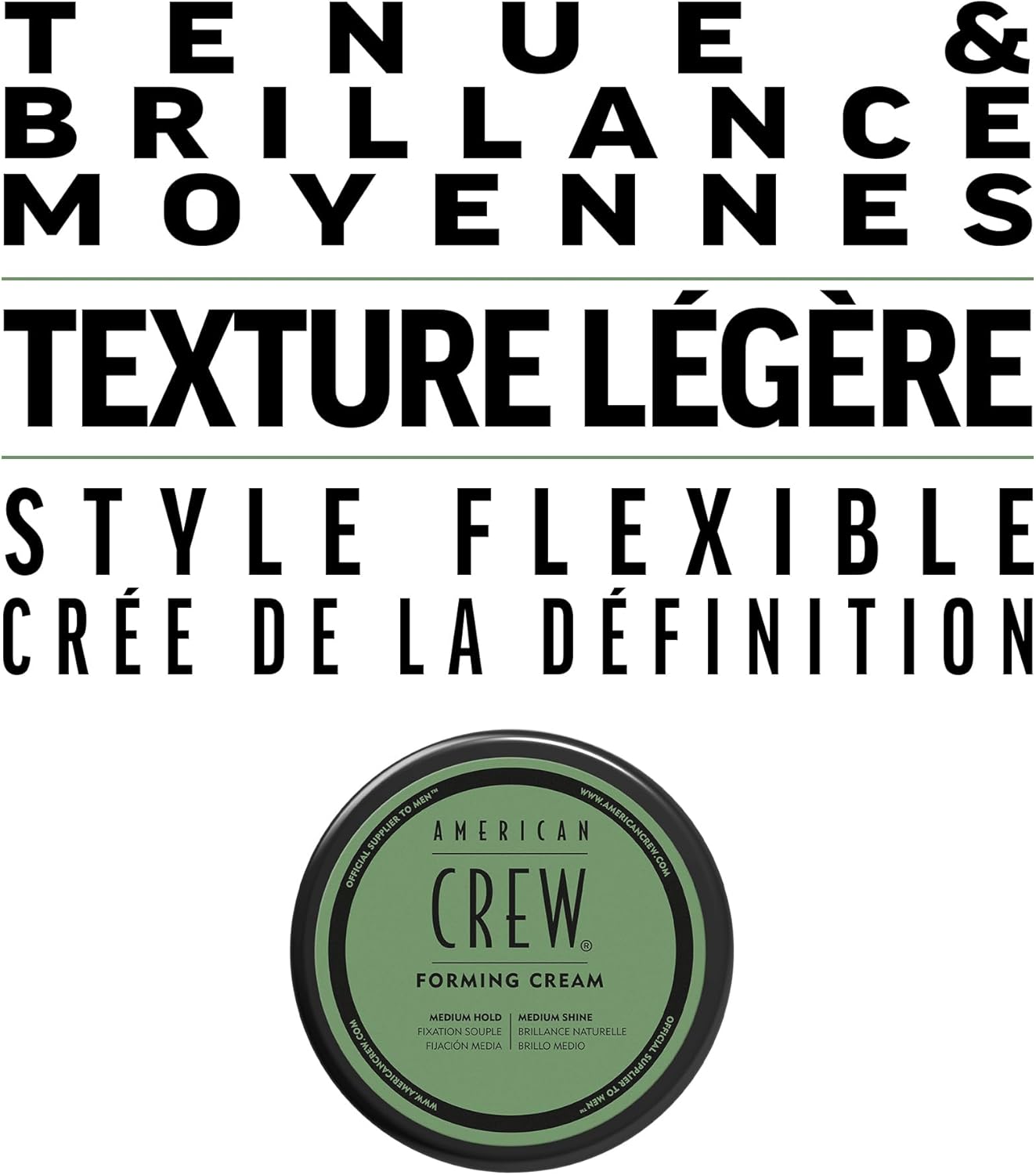 American Crew - Forming Cream - 85g - Cire coiffante fixation moyenne