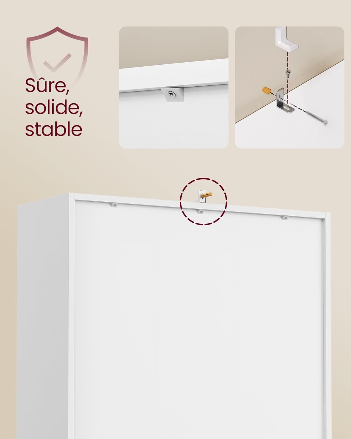 VASAGLE - bibliothèque cubique 4 compartiments - blanc - LBC476W01