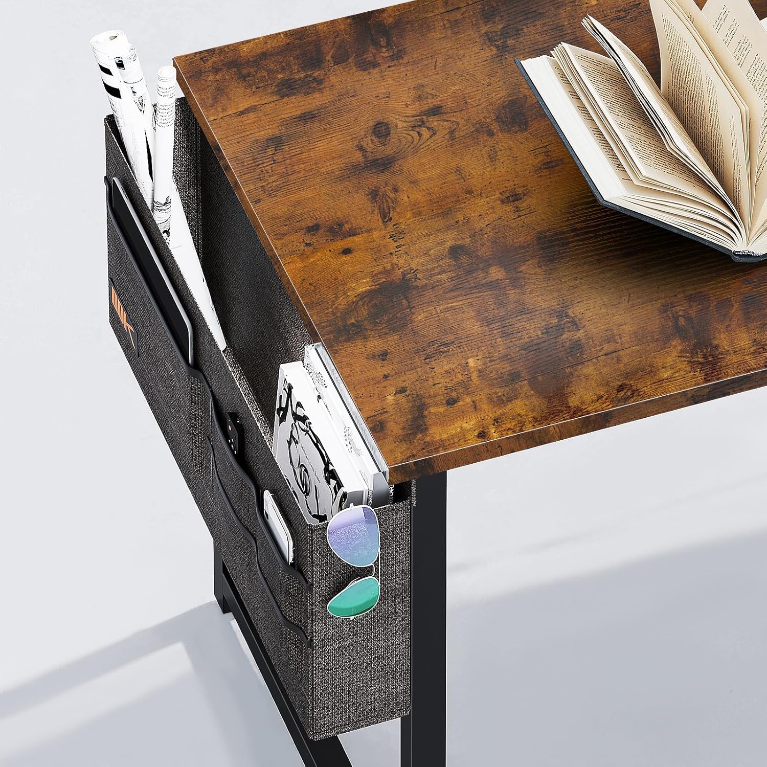 ODK - Petit bureau informatique - 80x40cm - compact, chambre, marron