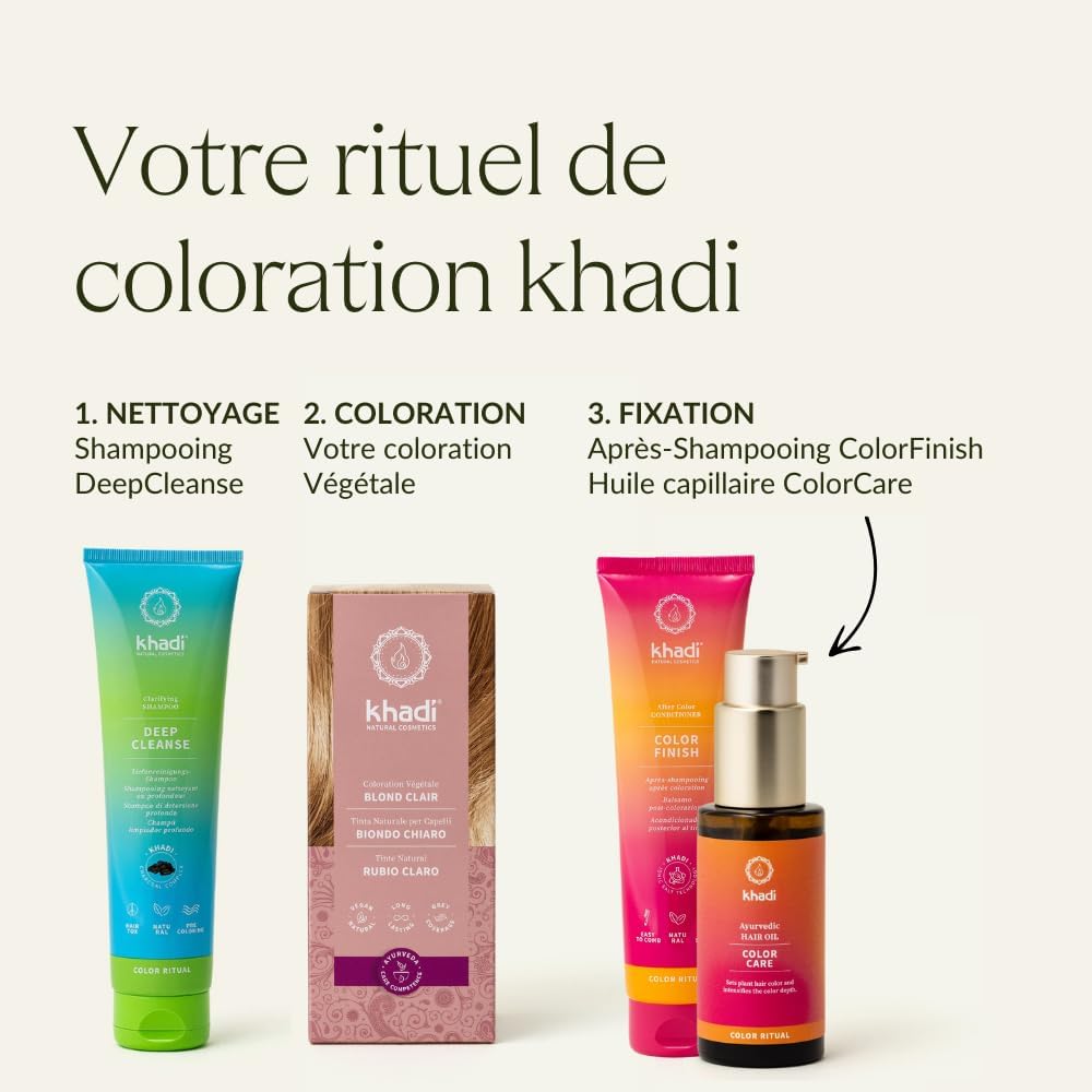 Khadi - coloration végétale blond clair - 100g - 100% naturelle, éclat blond
