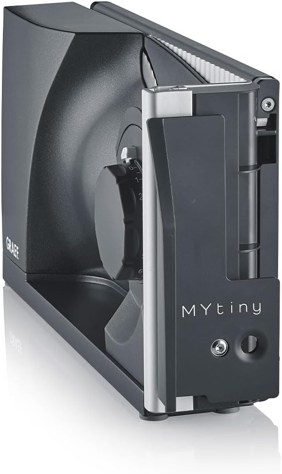 GRAEF - trancheuse universelle, compacte, lame 170 mm dentelée, épaisseur réglable, entièrement métallique, MT1006