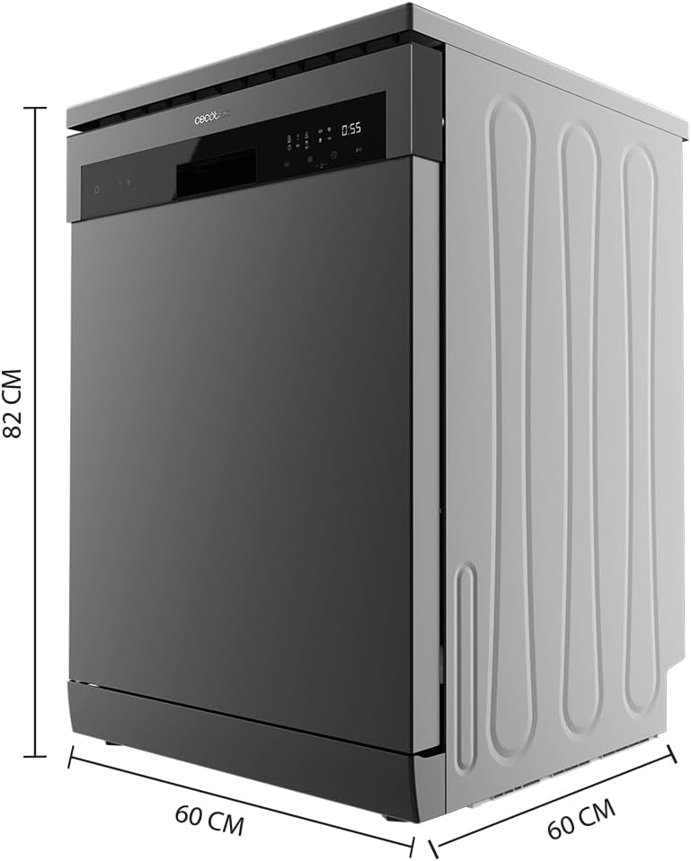 Cecotec - Bolero Aguazero 6110 Dark E - 60cm - 13 couverts, 6 programmes, 1850W, Demi-charge, Départ Différé