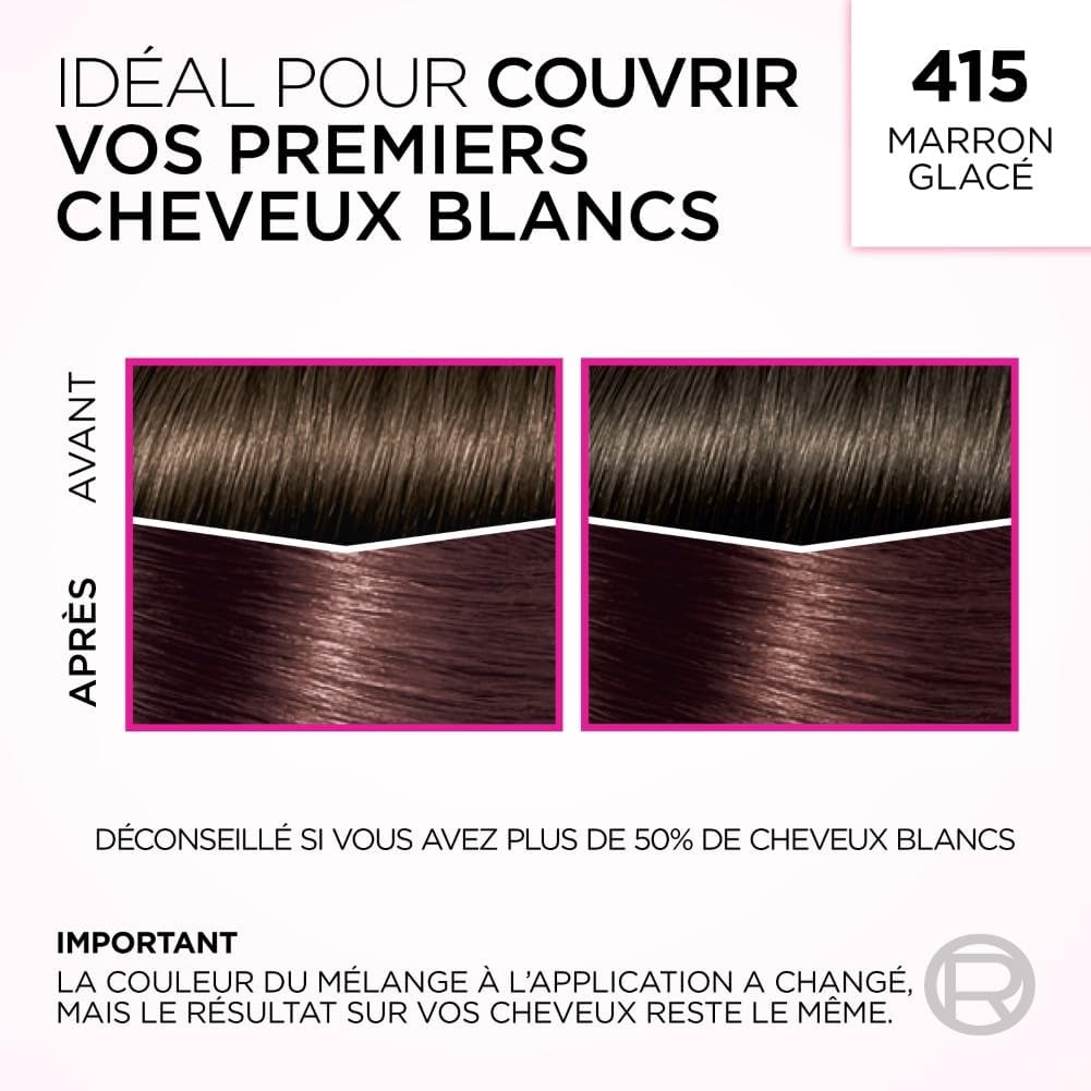 L'Oréal Paris - Casting Crème Gloss - soin coloration sans ammoniaque - Marron Glacé 415