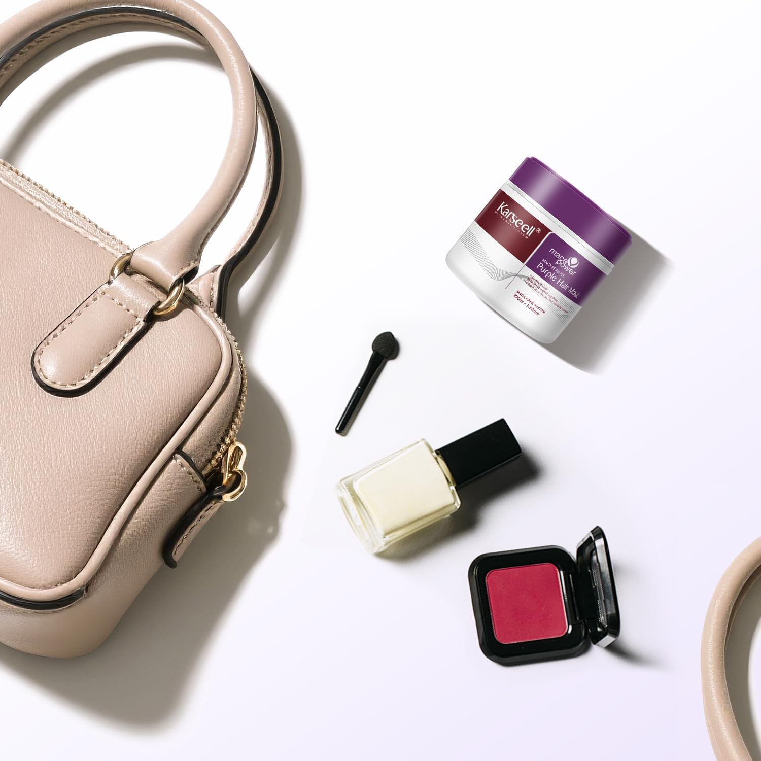 Karseell - Masque Cheveux Violet - 100ml - Neutralise jaunes, répare cheveux abîmés