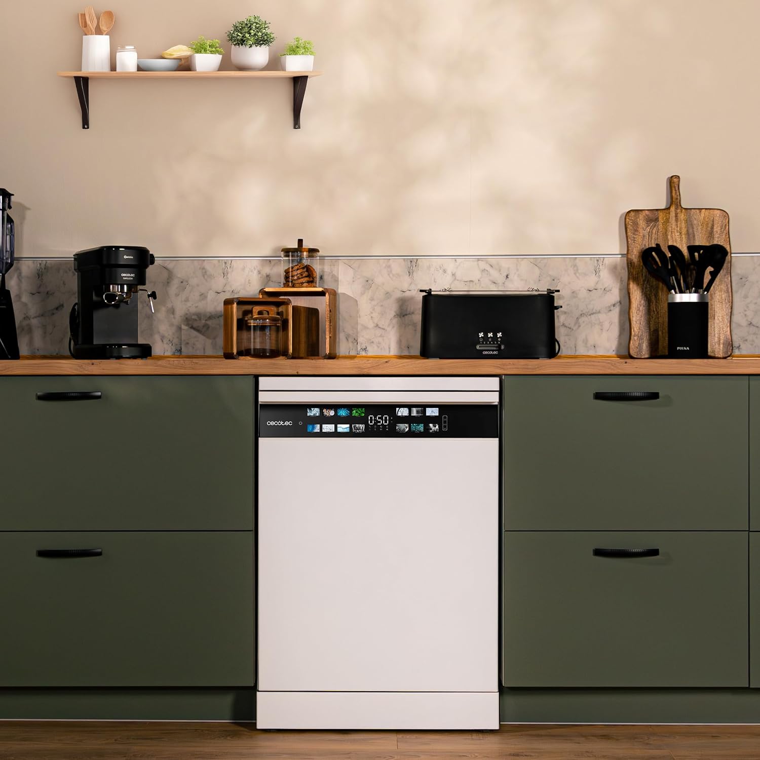 Cecotec - Bolero Aguazero 6700 B - 60cm - 15 couverts, Inverter, classe B