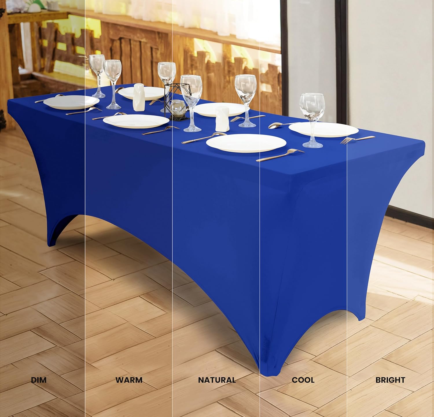 Utopia Kitchen - nappe extensible - 244 cm - polyester spandex, lavable, infroissable, lot de 2