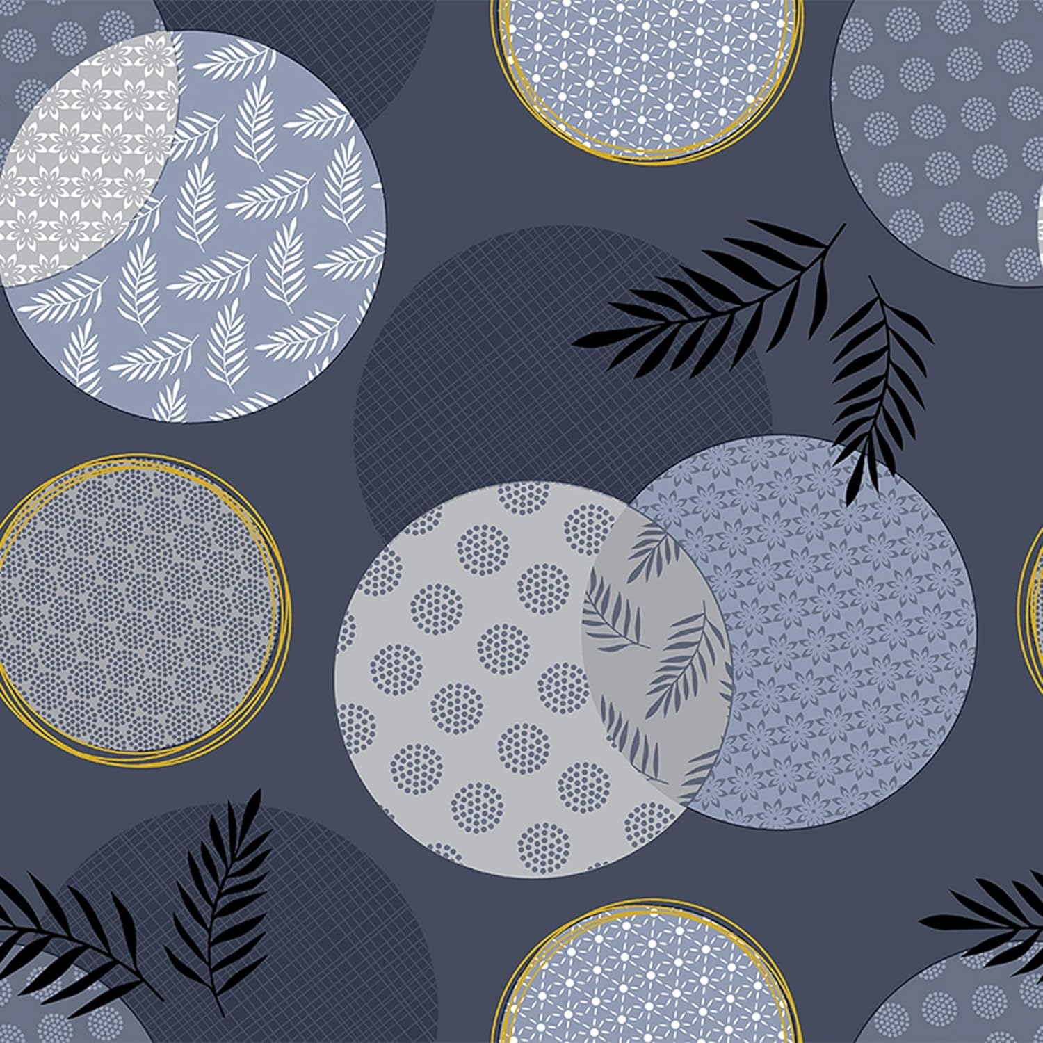 Nappe en toile cirée - rectangulaire 300x140cm - anti-taches, imperméable, bleu