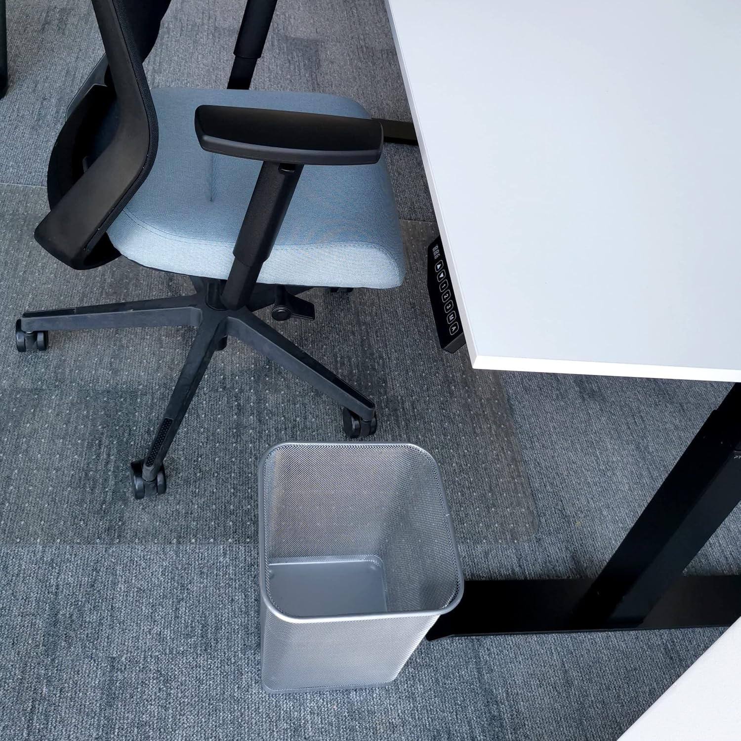 D.RECT - poubelle treillis métal 18L, lot de 2, argent