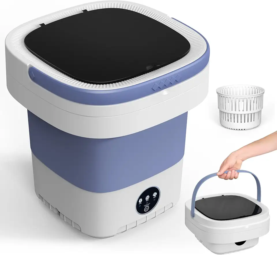 Mini machine à laver - 12L portable - 3 modes, essorage amovible, pliable
