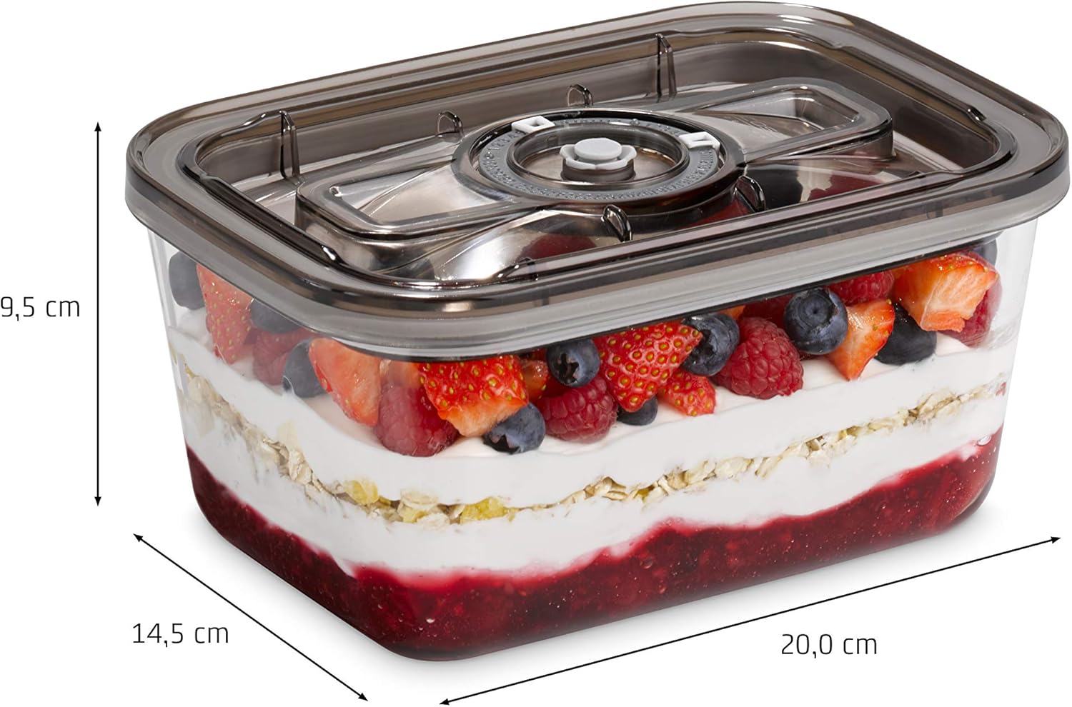 Caso – VacuBoxx Eco-Set – 3 contenants verre, résistant, lavable, vide