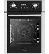 Four encastrable 45 cm - 50 l - 2,8 kW - Fonction pizza - Grill - Chaleur tournante - Minuterie automatique - Double chaleur