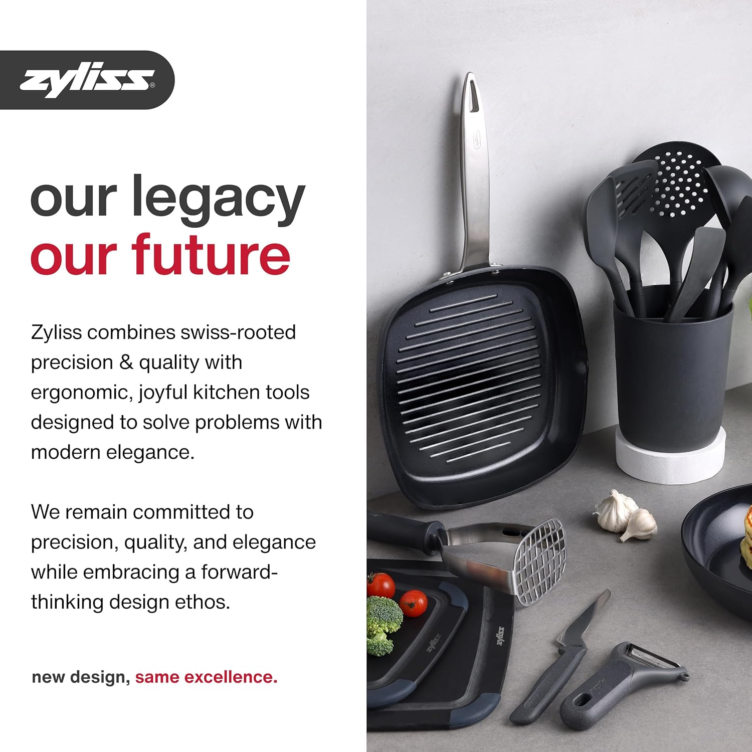 Zyliss - Zick Zick 3 - hachoir manuel inox, légumes et herbes