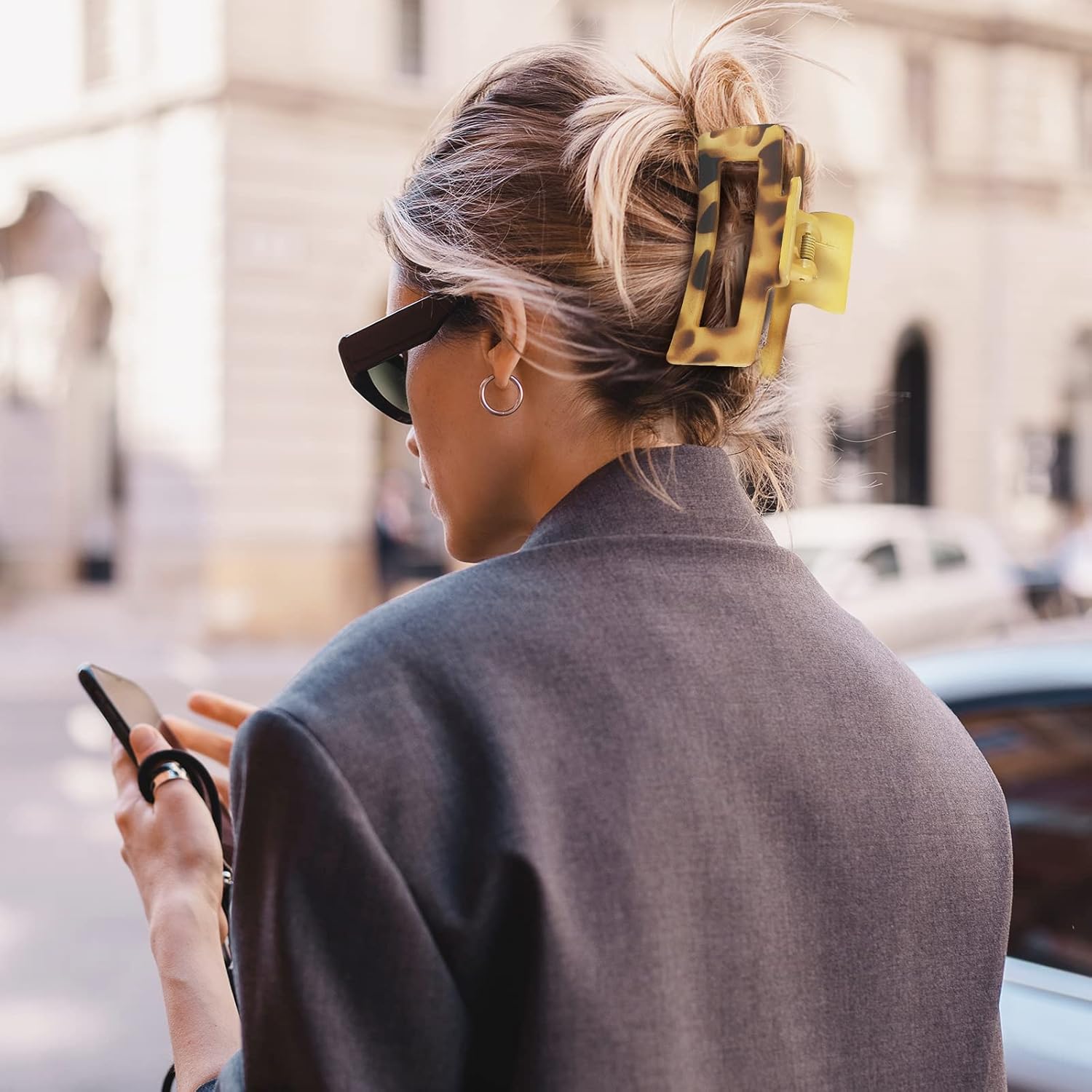 Lolalet - pince à cheveux double dents - 8cm - lot de 8 colorées