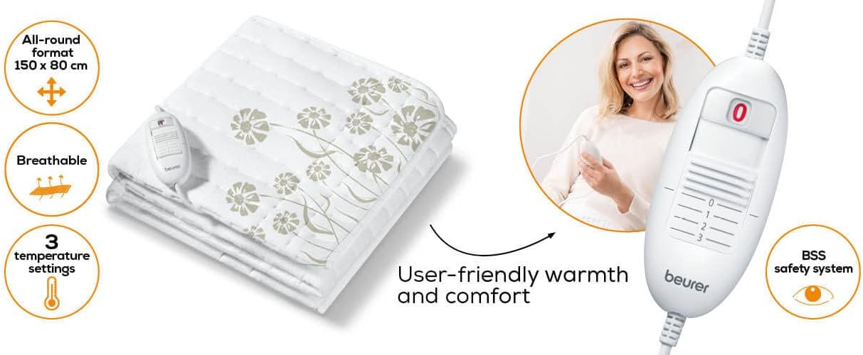 Beurer – TS 23 – 150x80 cm – Surmatelas chauffant 1 place