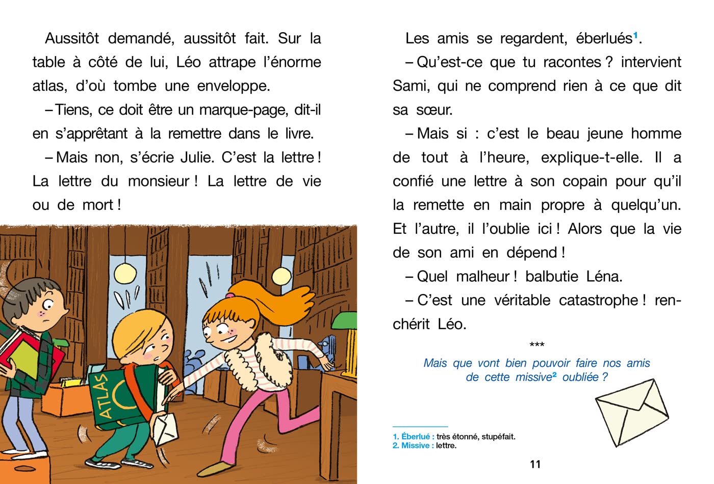 Livre roman enfant - Enquête en bibliothèque CE2, édition illustrée