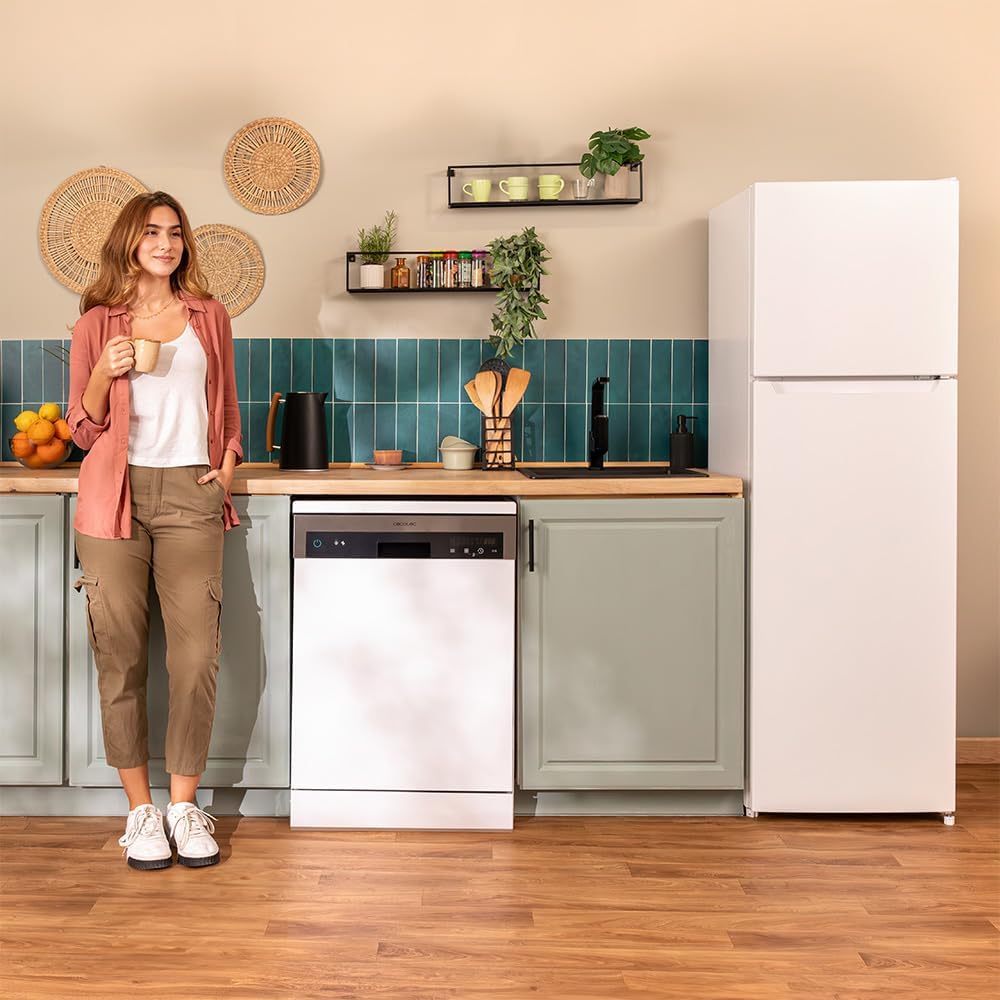 Cecotec - Bolero CoolMarket 2D - 255L, NoFrost, moteur Inverter, E, design blanc - 2D255NF