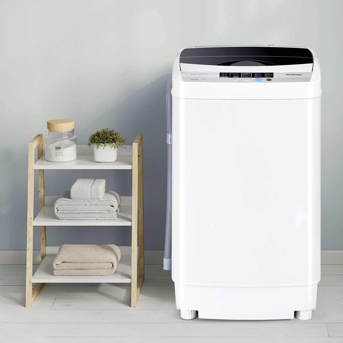 GOPLUS - lave-linge série - 50x50x85 cm - 4,5kg, 10 programmes, LED