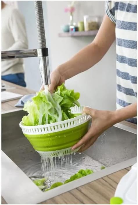 Moulinex - essoreuse à salade rétractable 4L - compacte, verte