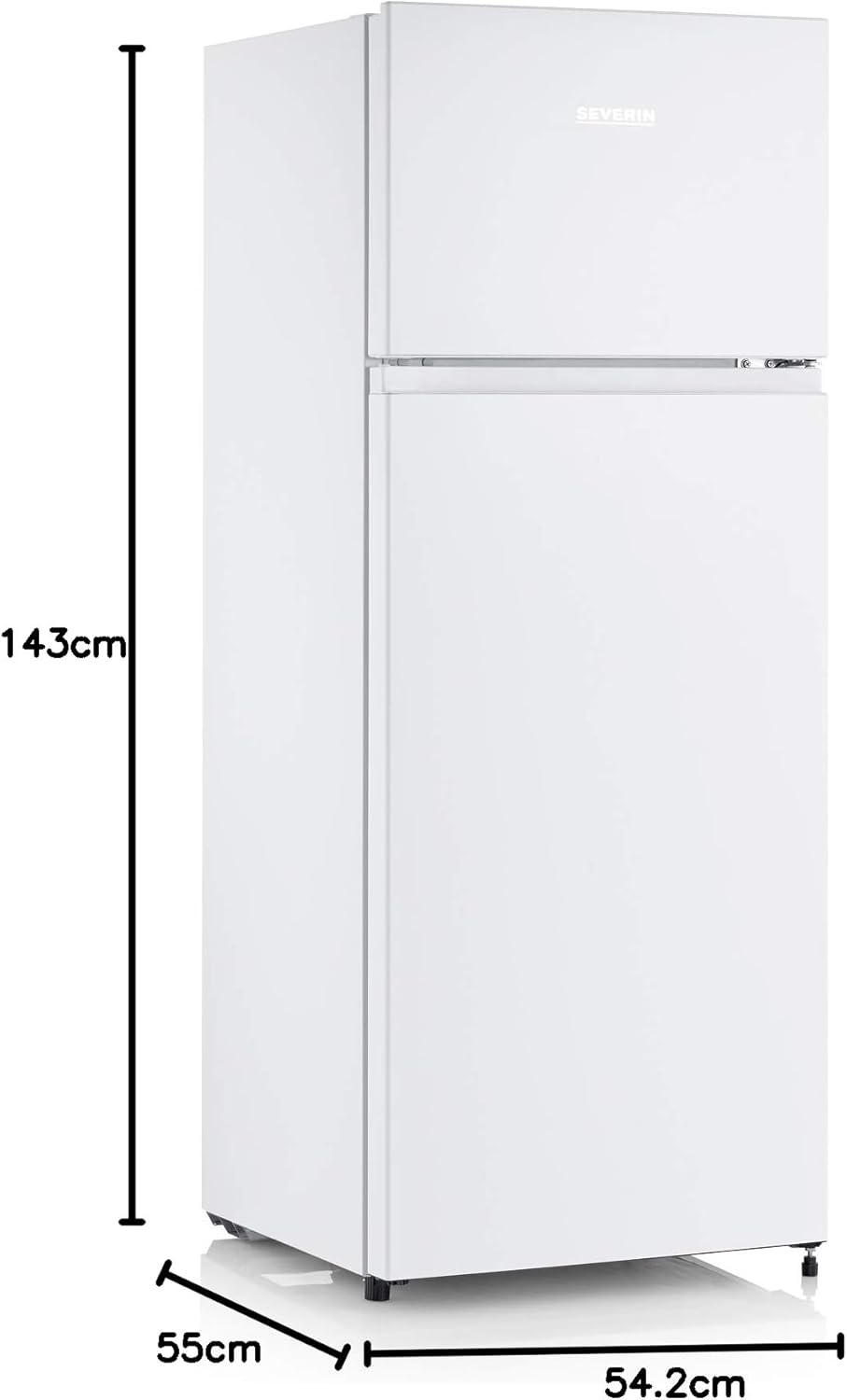 SEVERIN - réfrigérateur congélateur 2 portes, 55 cm, 206L, classe E, Veggibox, DT8760