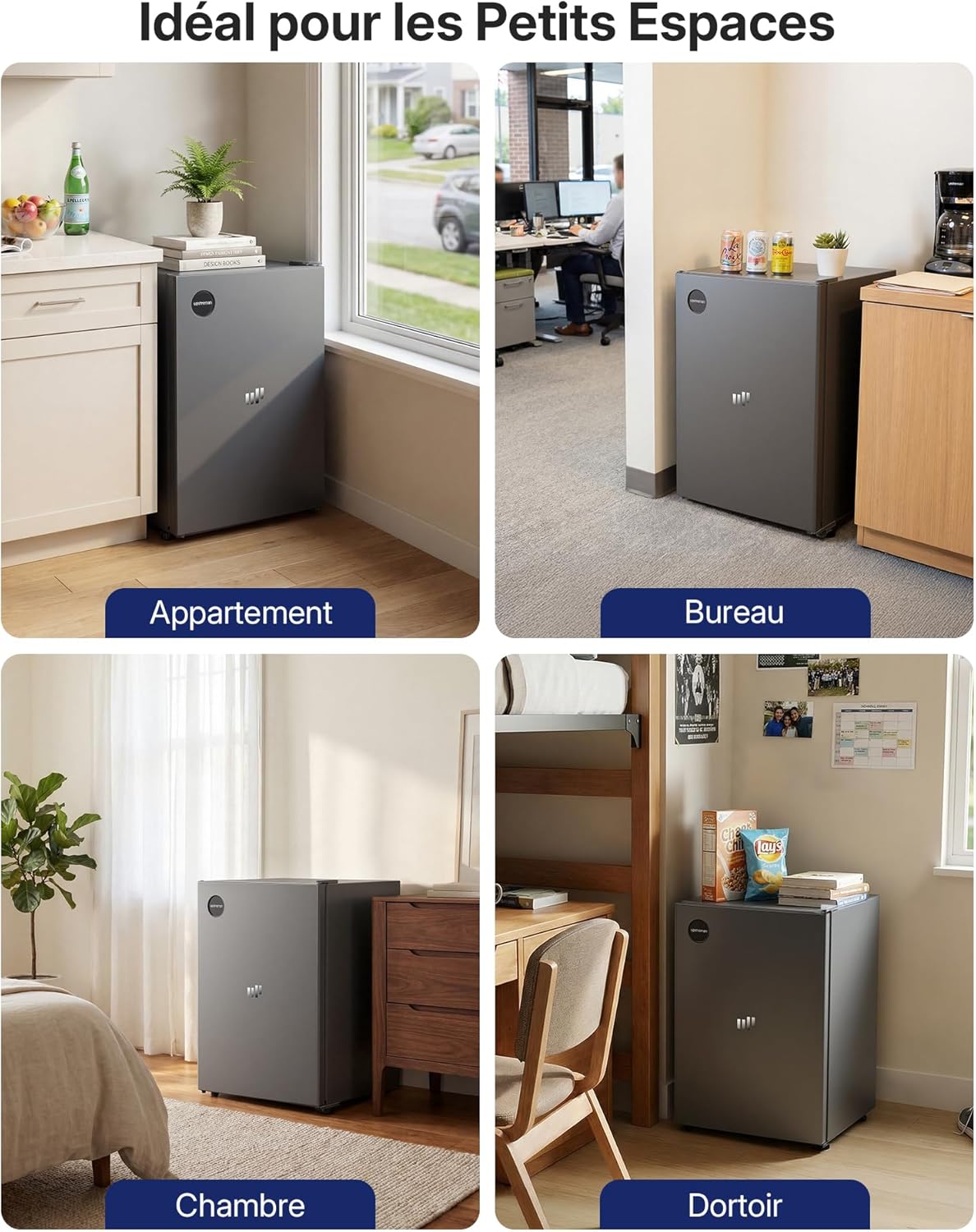 Upstreman - CR71 série - 71L, 40dB, 7 réglages, LED, économe, CR71-Gris Foncé