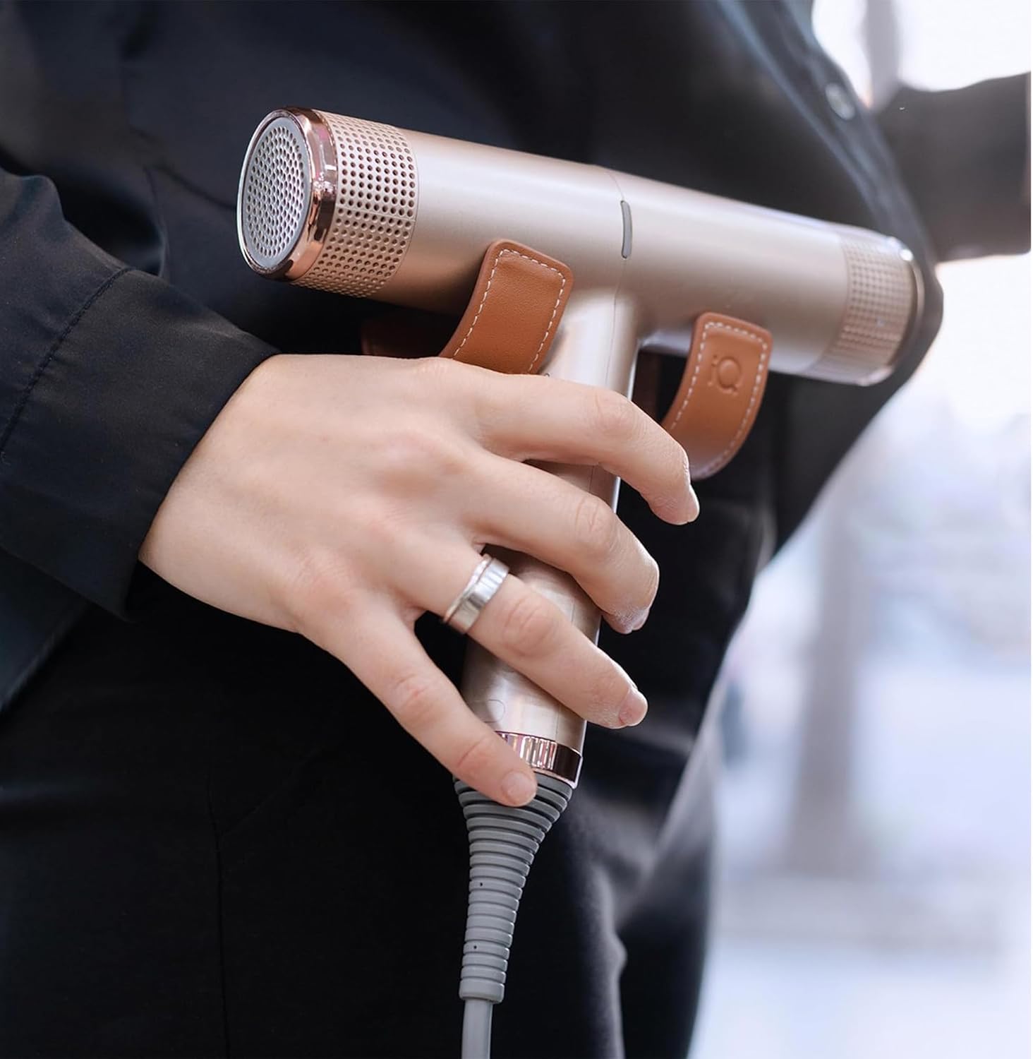 GA.MA Italy - iQ Perfect - sèche-cheveux ultraléger 1600W - Oxy-Active, moteur sans balais, Gold Rose