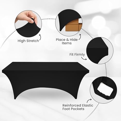 Utopia Kitchen - nappe extensible 183cm - polyester spandex lavable noir