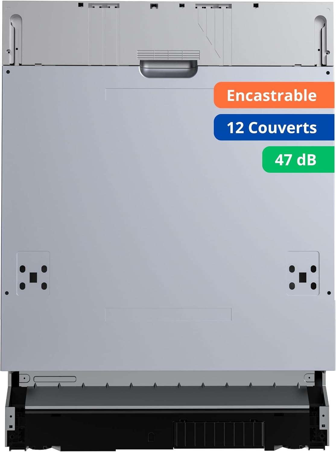 GEDTECH - Lave-vaisselle full encastrable - 12 couverts, 47 dB, départ différé - GLV1247FULL