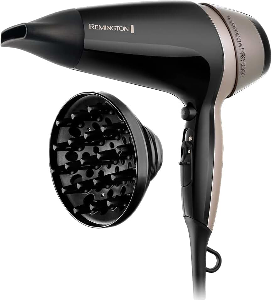 Remington - Thermacare PRO sèche-cheveux 2100W, ionique, 3 températures, 2 vitesses, diffuseur - D5715