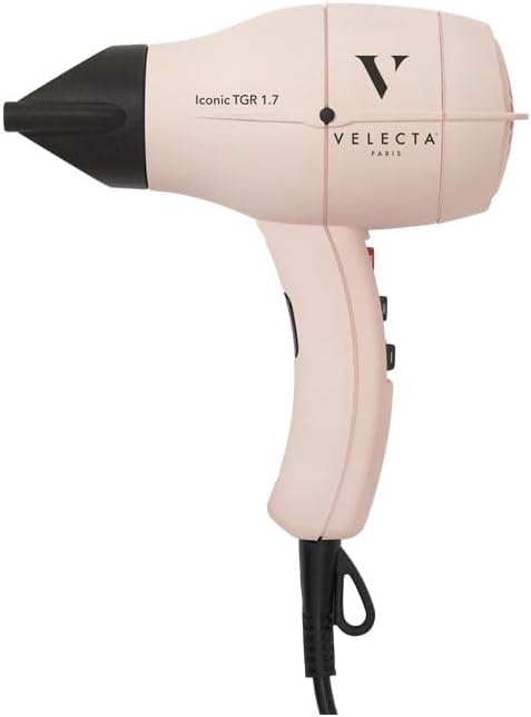 Velecta Paris - Sèche-cheveux ICONIC série 1.7, compact pro, Rose poudré, TGR1.7