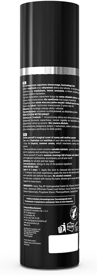 Apis - Sunny Rio Spray corps/cheveux 150ml - jasmin, noix de coco, hydratant