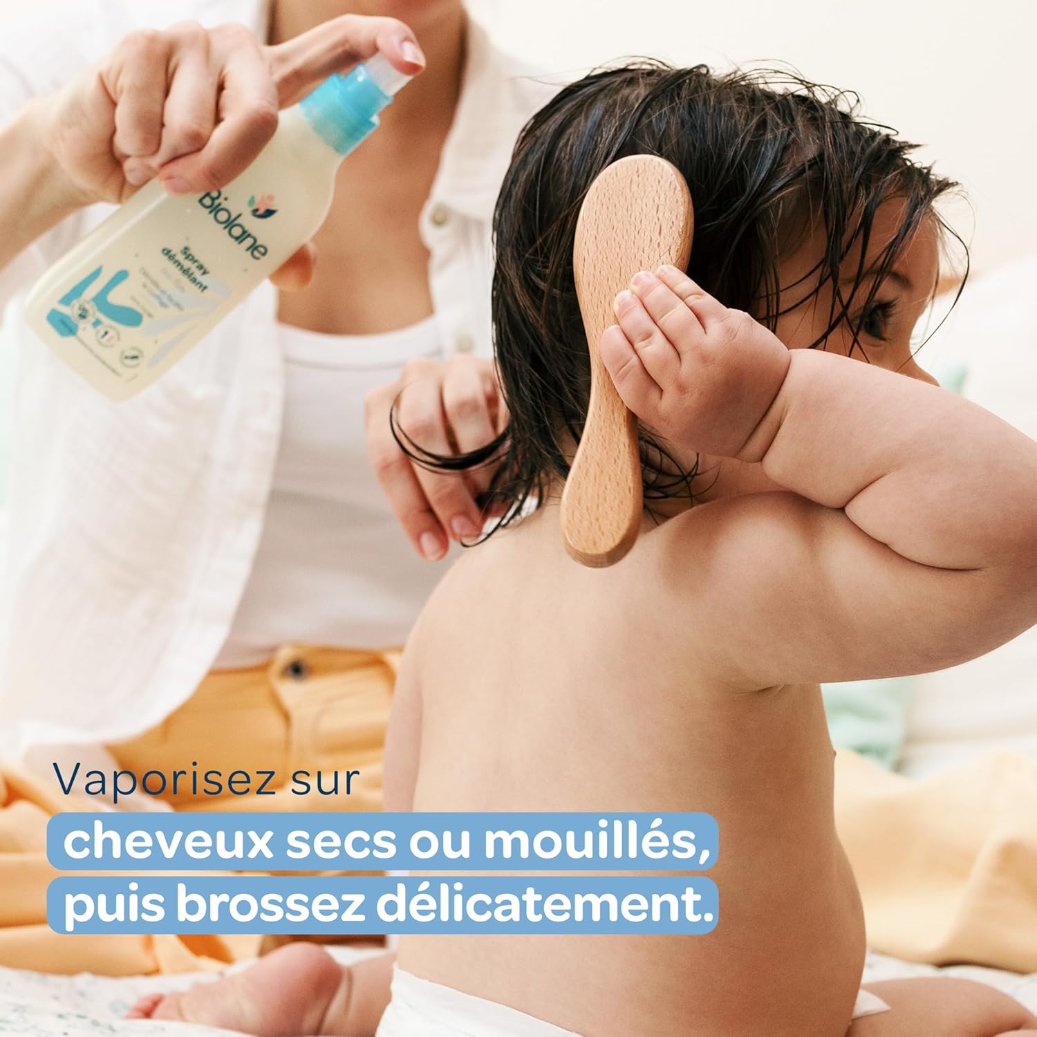 Biolane - spray démêlant bébé 200ml - sans rinçage - 98% naturel