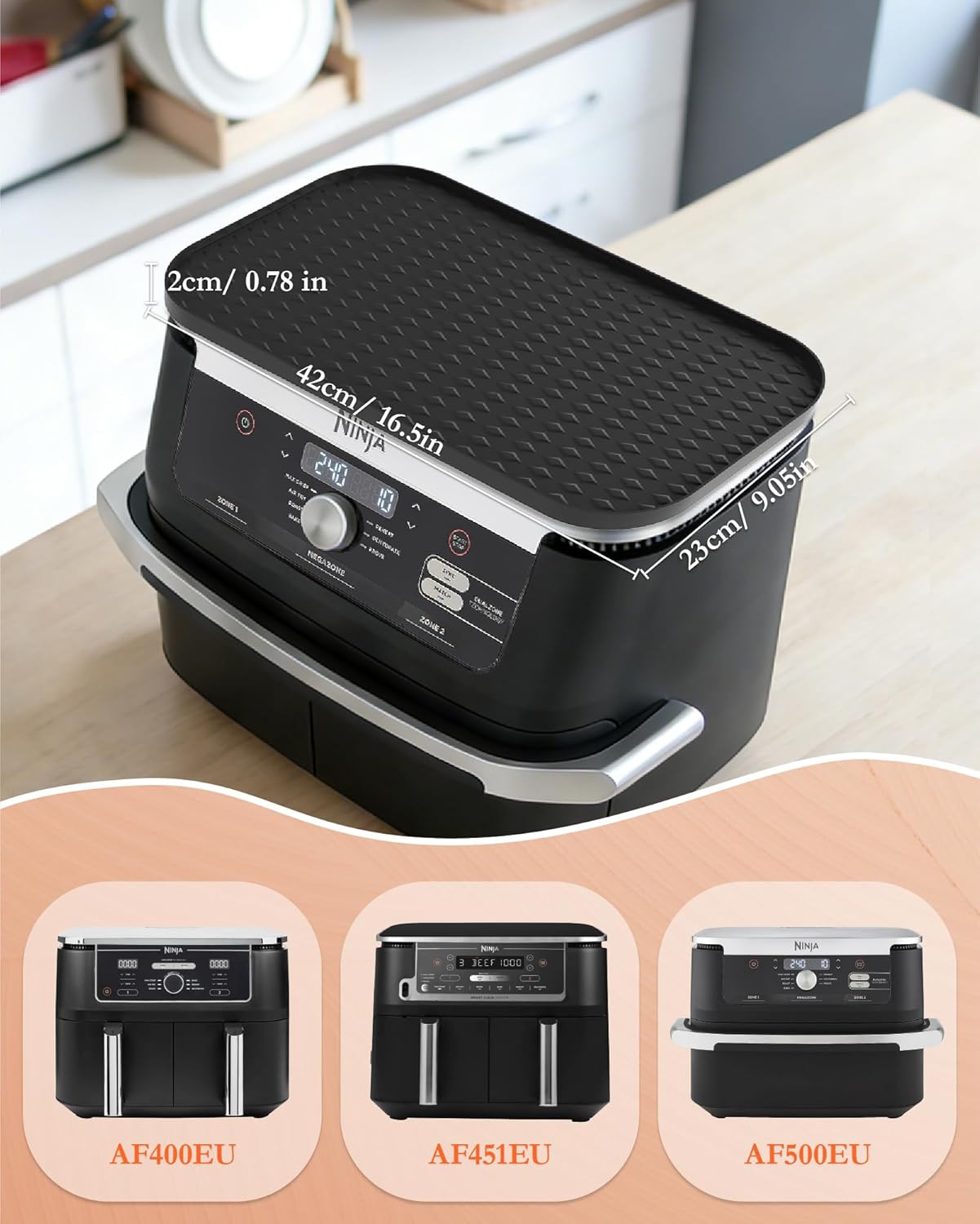 Accessoires Air Fryer silicone, 10.4L, réutilisables, AF400EU AF500EU AF451EU DZ401