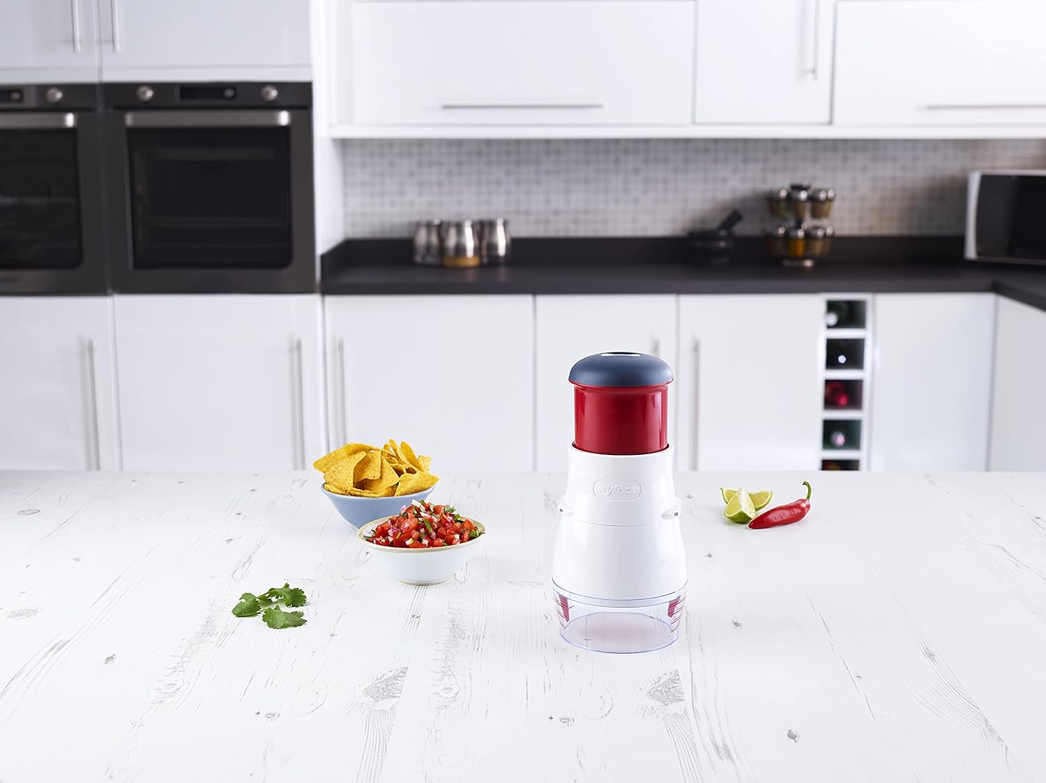 Zyliss - Zick Zick 2 - hachoir manuel, plastique/inox, facile à nettoyer, coupe légumes et fruits - E10402