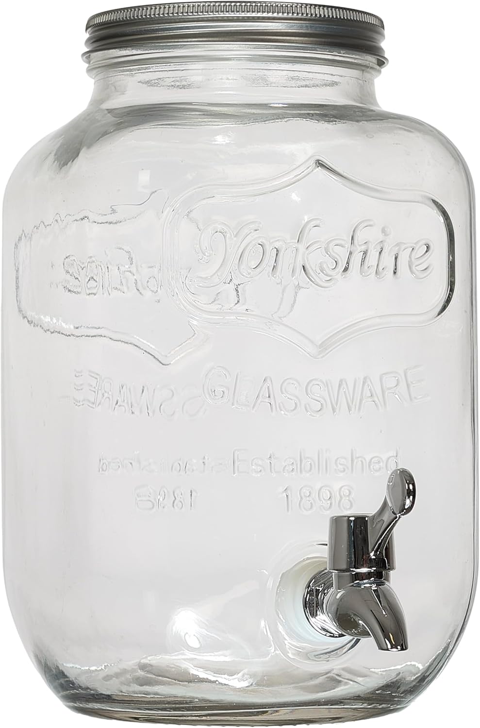 HOME DECO FACTORY - fontaine verre 4L robinet couvercle inclus KV7169