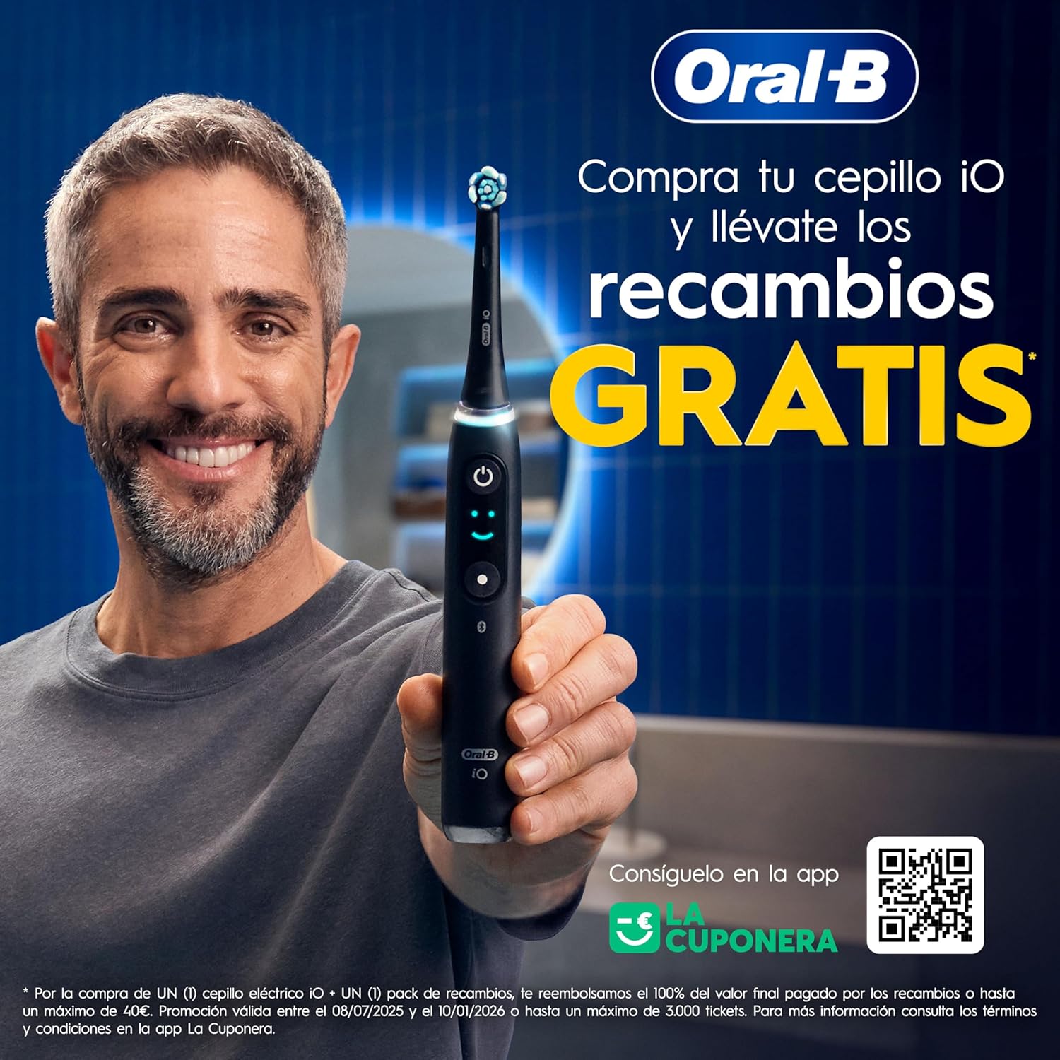 Oral-B - Cross Action Pro - 8 brossettes - nettoyage profond, têtes rondes, blanches