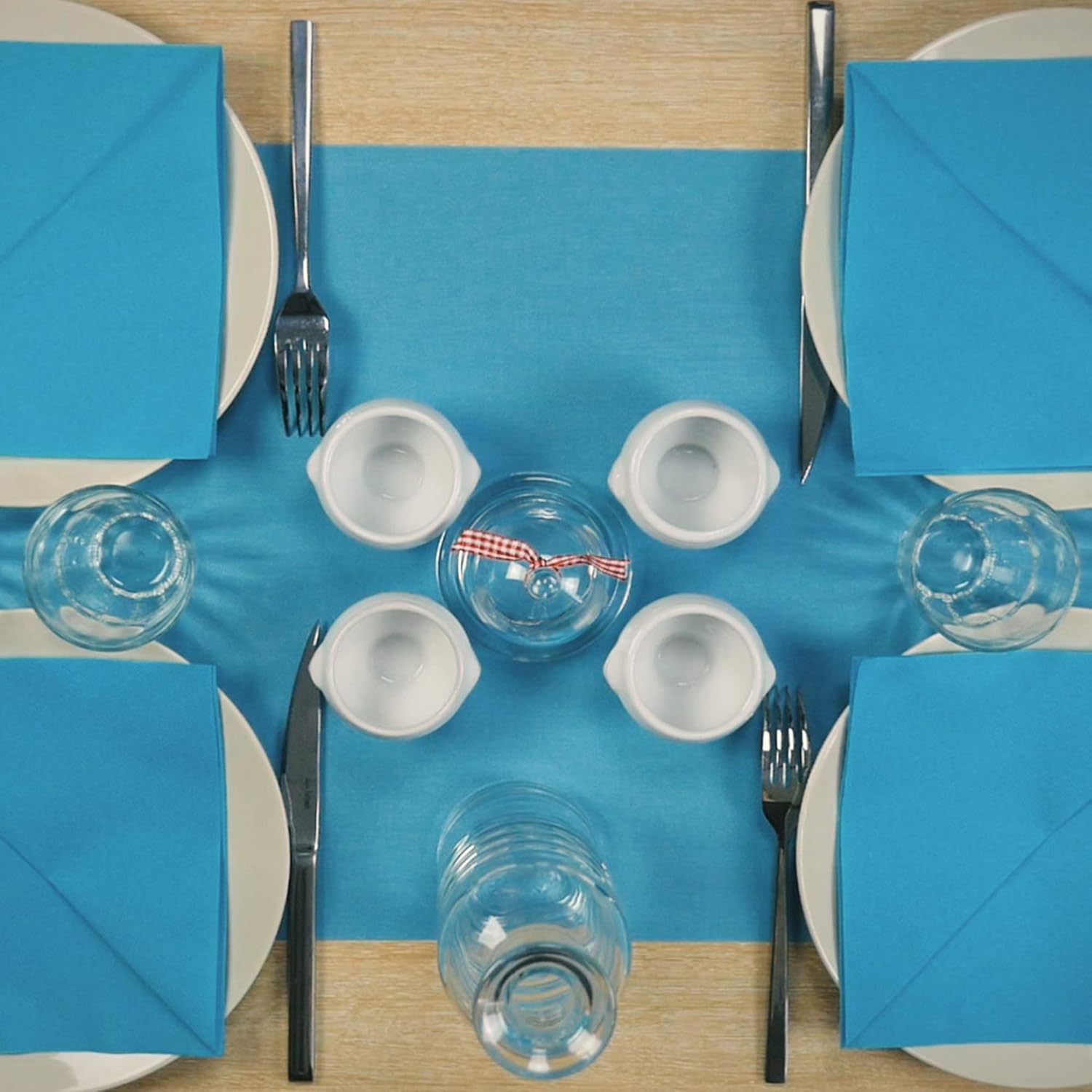 Chemin de Table - Airlaid rouge FSC - 0,40x4,80m - 3 en 1