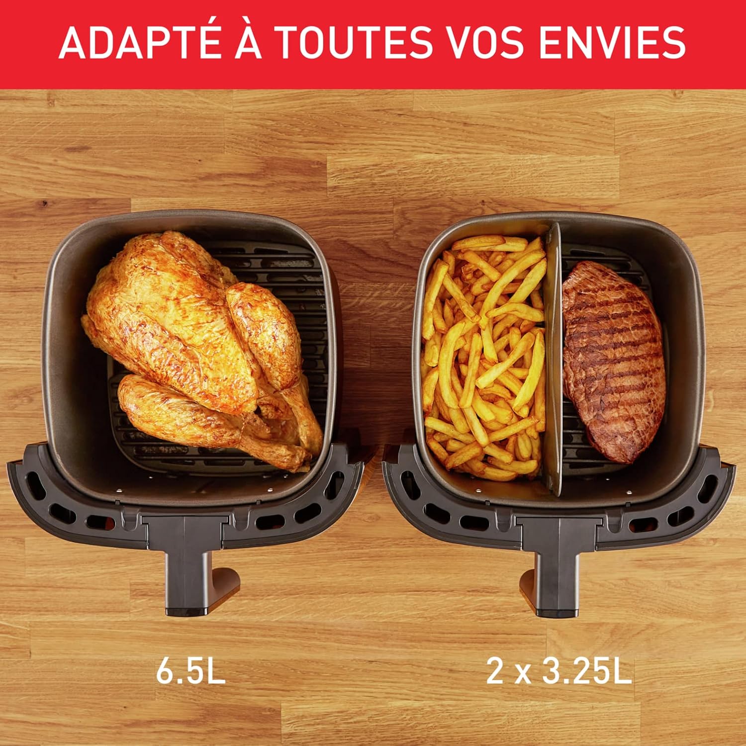 Moulinex Easy Fry & Grill XXL - 6,5L - 8 programmes, séparateur, gril, EZ801810