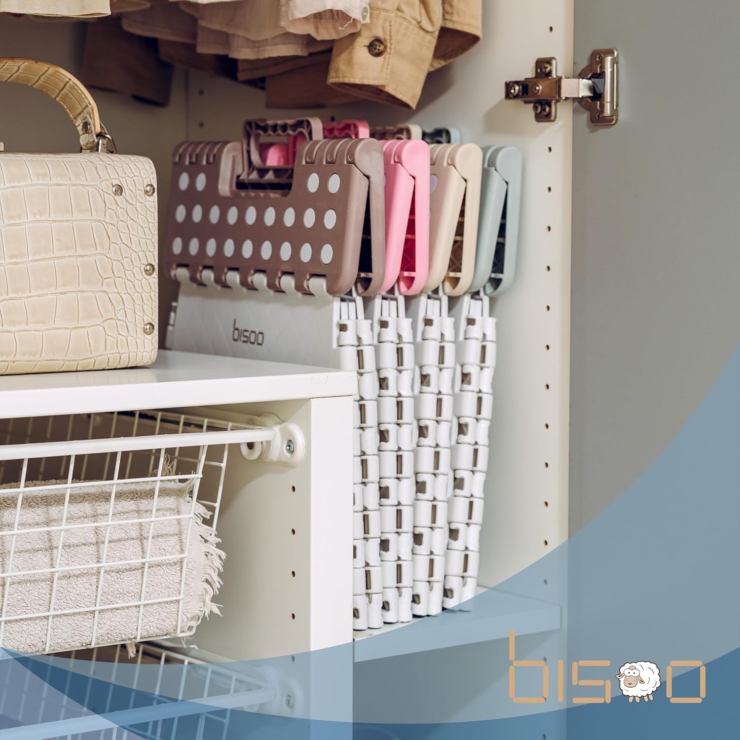 Bisoo - Tabouret pliant enfant, 22 cm, plastique, portable, crème