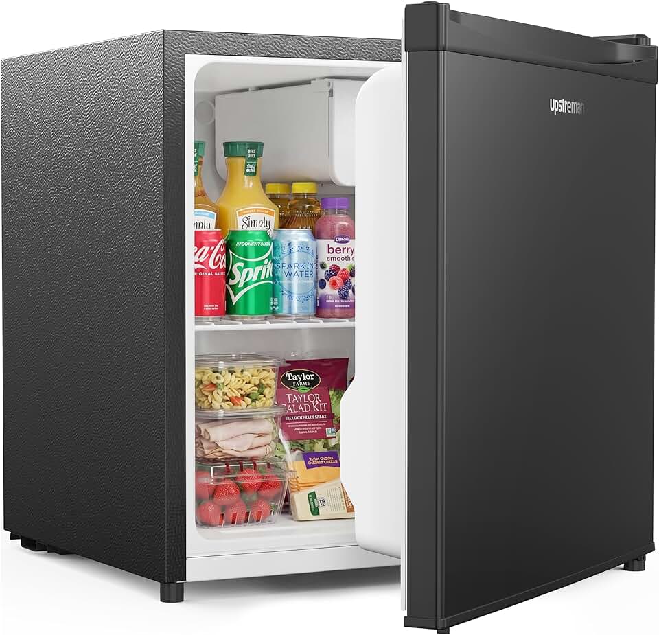 Upstreman - mini frigo 46L - congélateur, silencieux, porte réversible, FR17