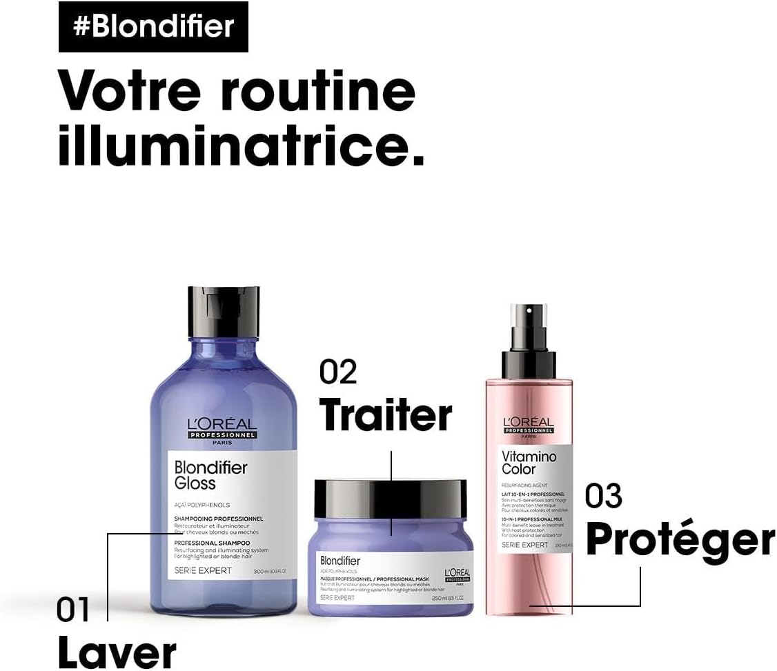 L'Oréal Professionnel - Blondifier - 250ml - Masque nutritif éclat cheveux blonds