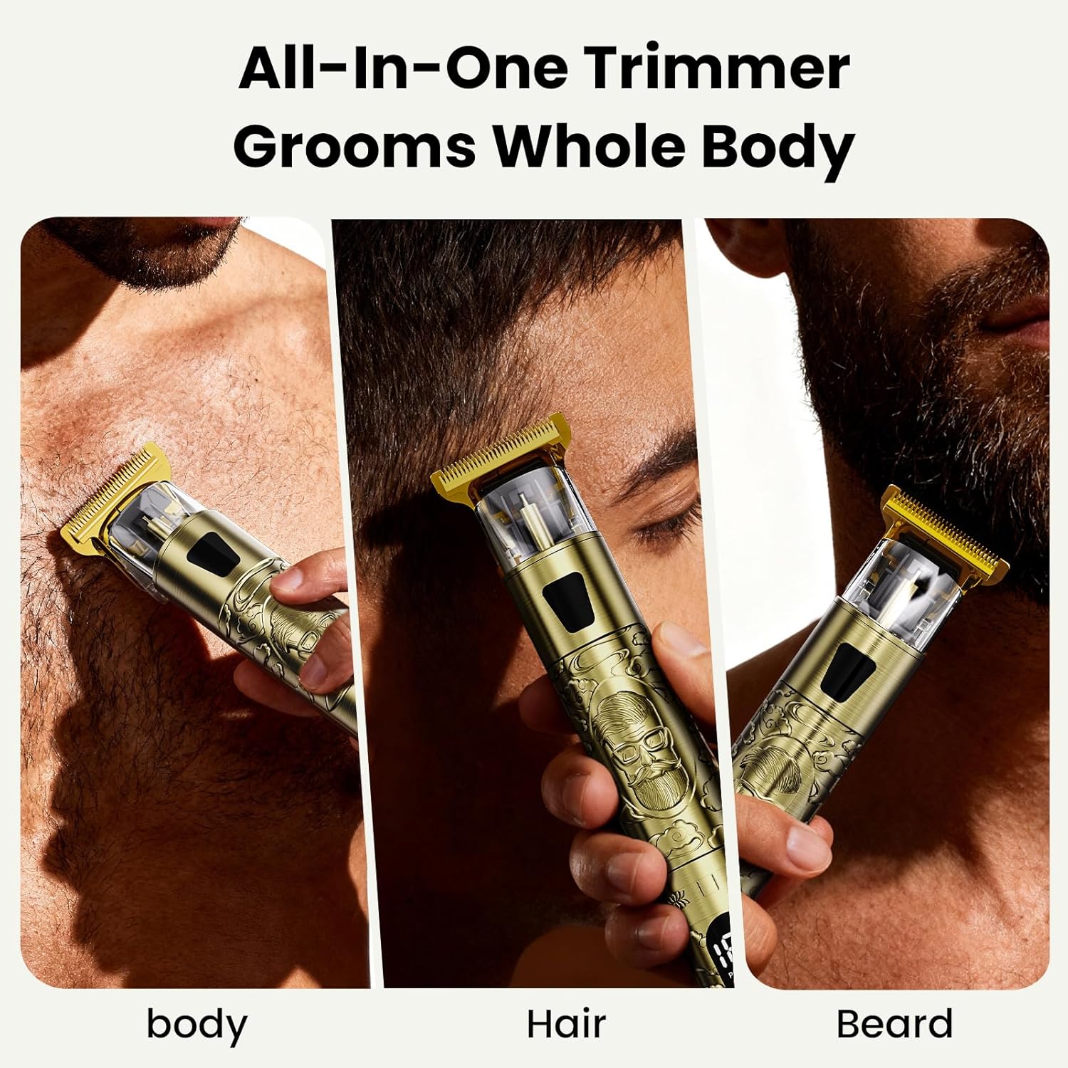 Yineel - Tondeuse HC100 - lame T, écran LCD, Type-C, précision, HC100