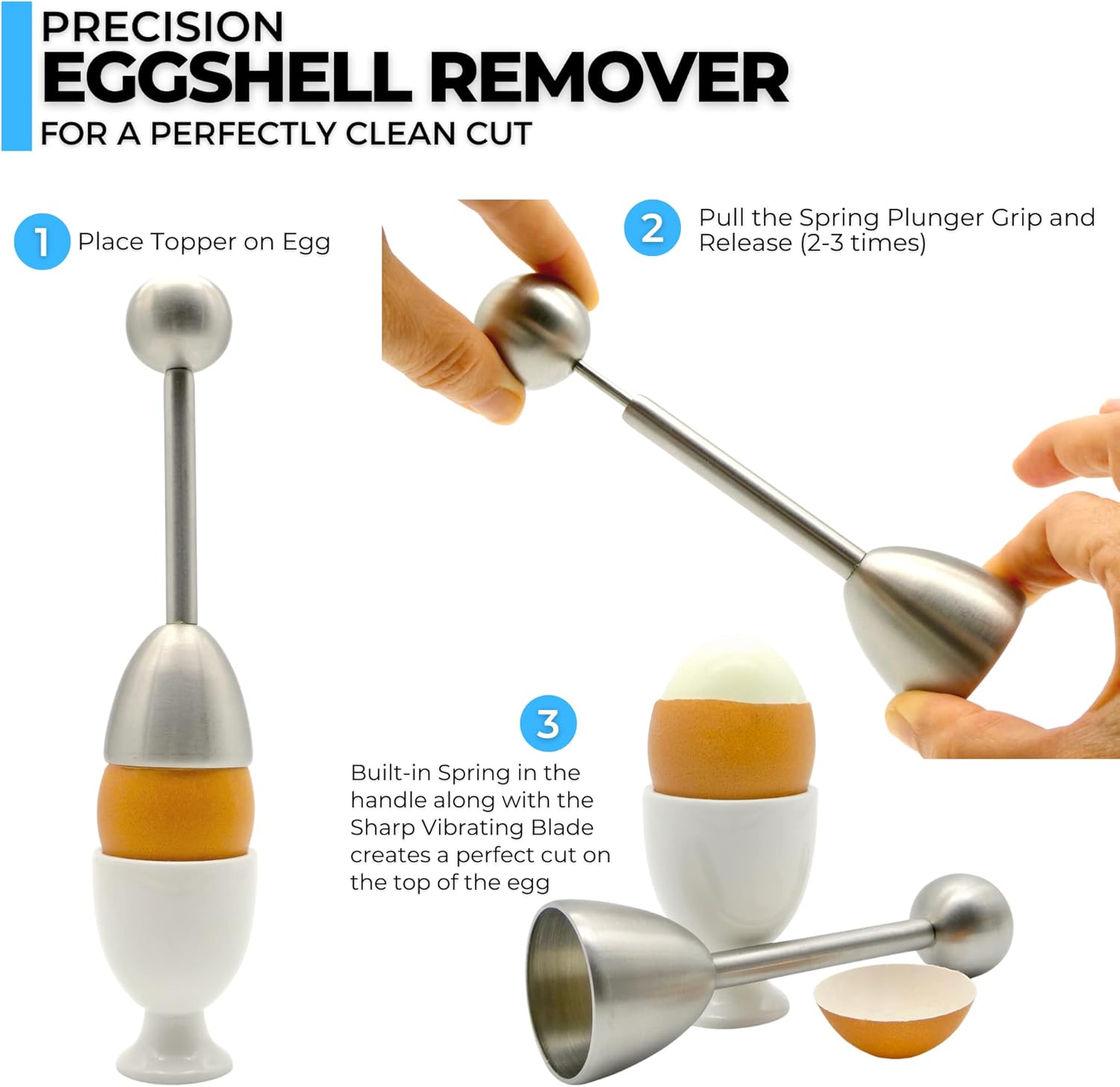 ICO - Coupe-œuf inox - coupe œuf coque - accessoires cuisine pratiques