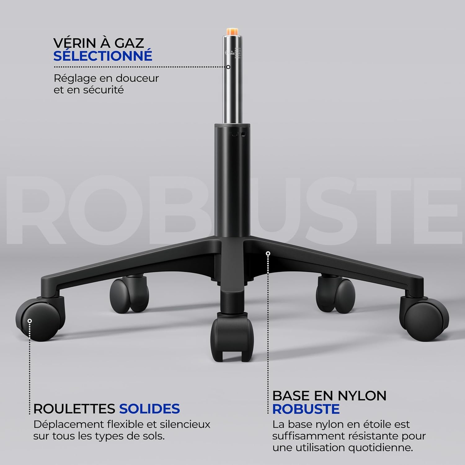 Yaheetech - chaise de bureau réglable 136kg, maille noire, dossier inclinable