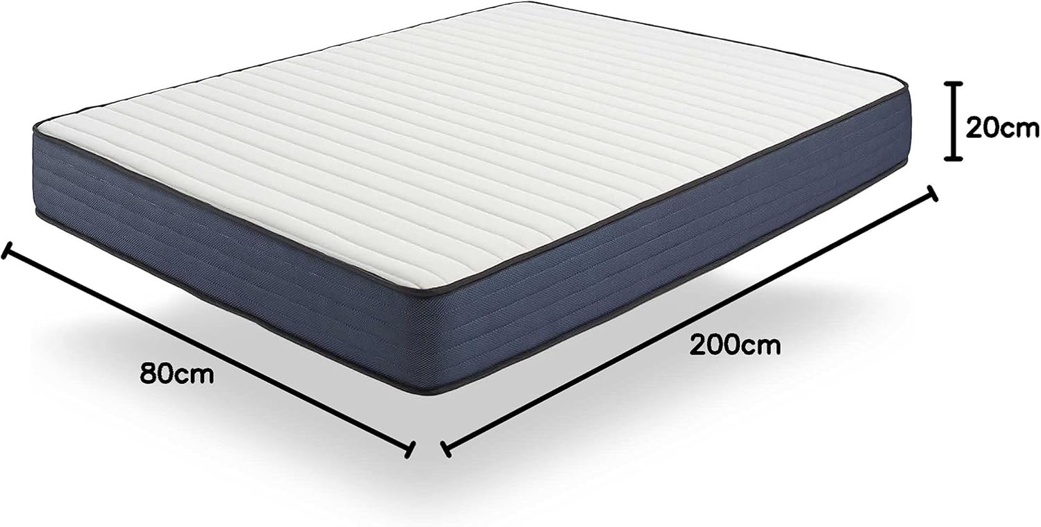 NATURALEX - PerfectSleep - 80x200 cm - mémoire de forme, latex, 7 zones, réversible