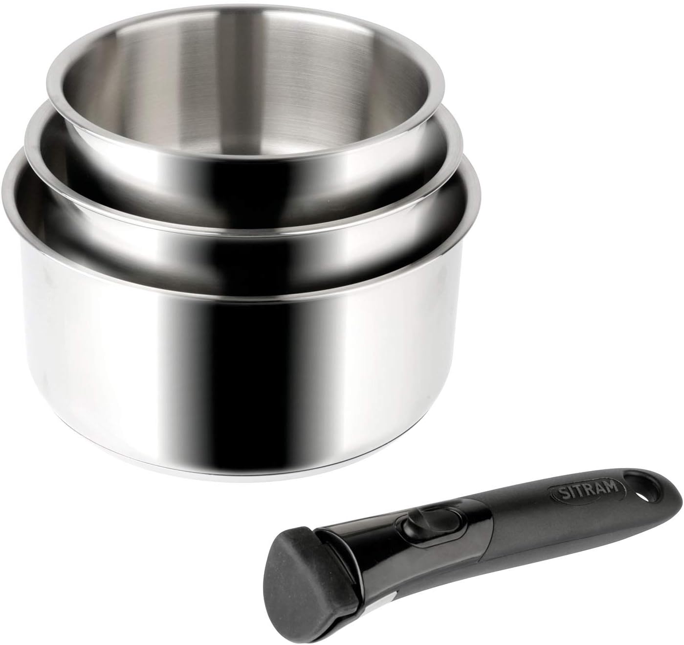 Sitram - Arpège - 16/18/20 cm inox, poignée amovible, induction - 713511