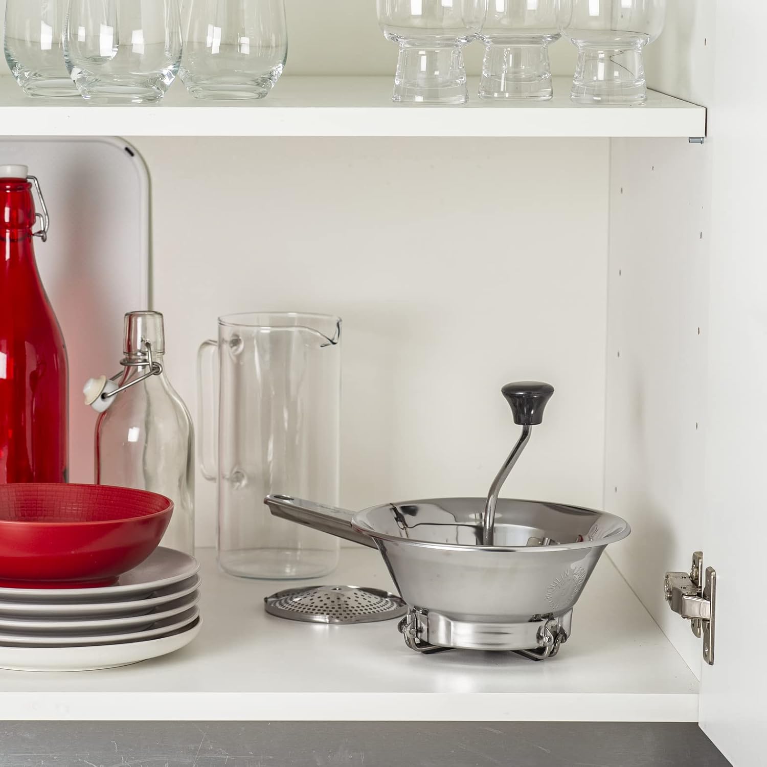 Moulinex - moulin à légumes manuel inox - petit modèle, purées, lave-vaisselle, fabrication française - A40106