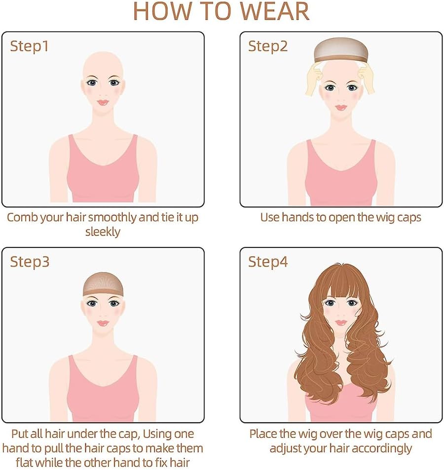 URAQT - Casquettes Filet Neutres - 8 pièces - Bonnet unisexe pour perruque