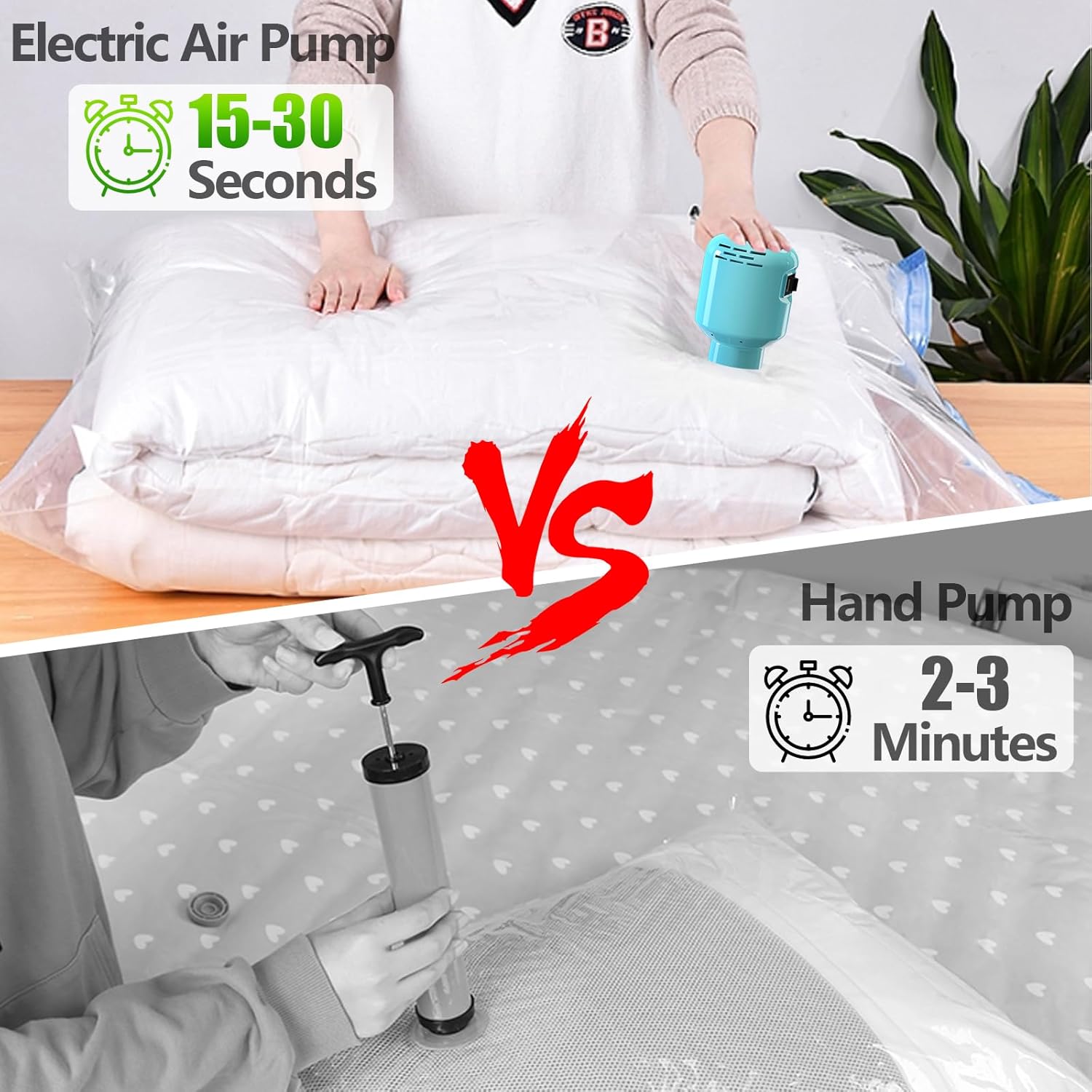 Pompe à air électrique - 55W, 220V - portable - compression vêtements